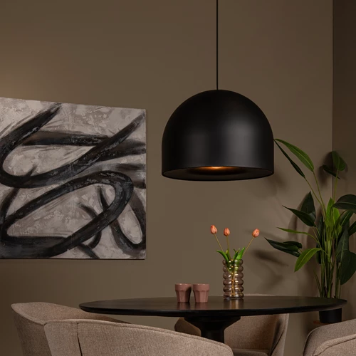 Lucide AKRON - Suspension - Ø 50 cm - 1xE27 - Noir | Premium - ambiance 1